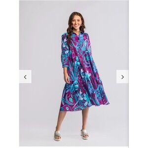 Lesley Evers Ruthie dress 2XL Magenta Bonanza